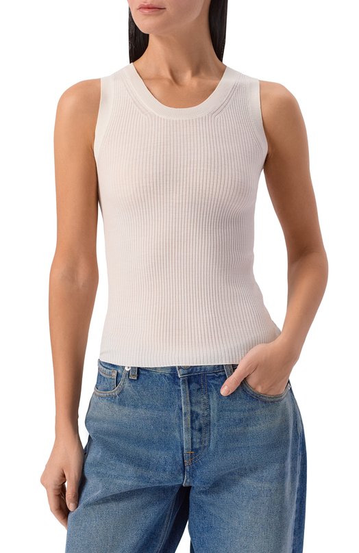 Шерстяной топ Petar Petrov F24K27 Кремовый  F24K27 Фото 3