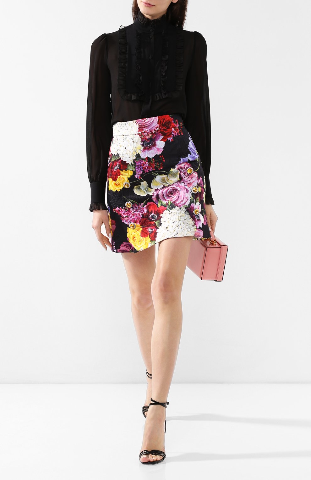 Юбка из смеси хлопка и вискозы DOLCE & GABBANA, арт. F4BJWZ/HSMW5, фото 2