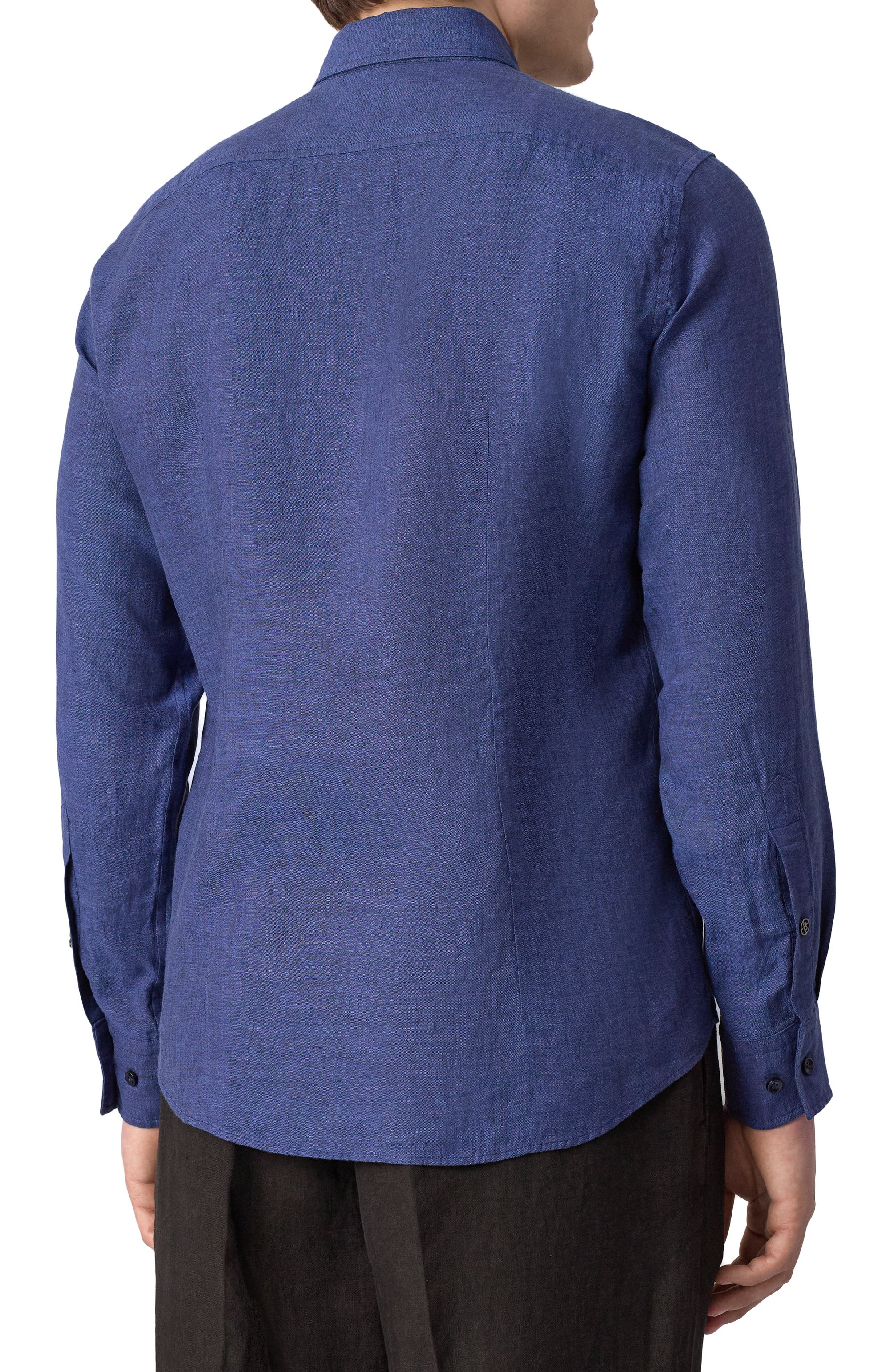 Льняная рубашка BOGNER синего цвета по цене 24900 руб., арт. 58842973, фото 4 Льняная рубашка BOGNER, арт. 58842973, фото 4