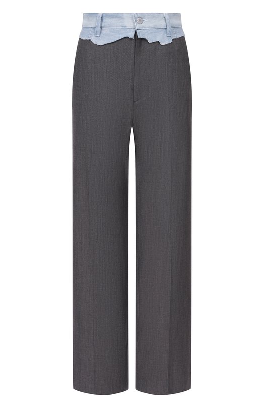 Брюки из шерсти и хлопка MM6 S52KA0557/MTN132 Серый S52KA0557/MTN132