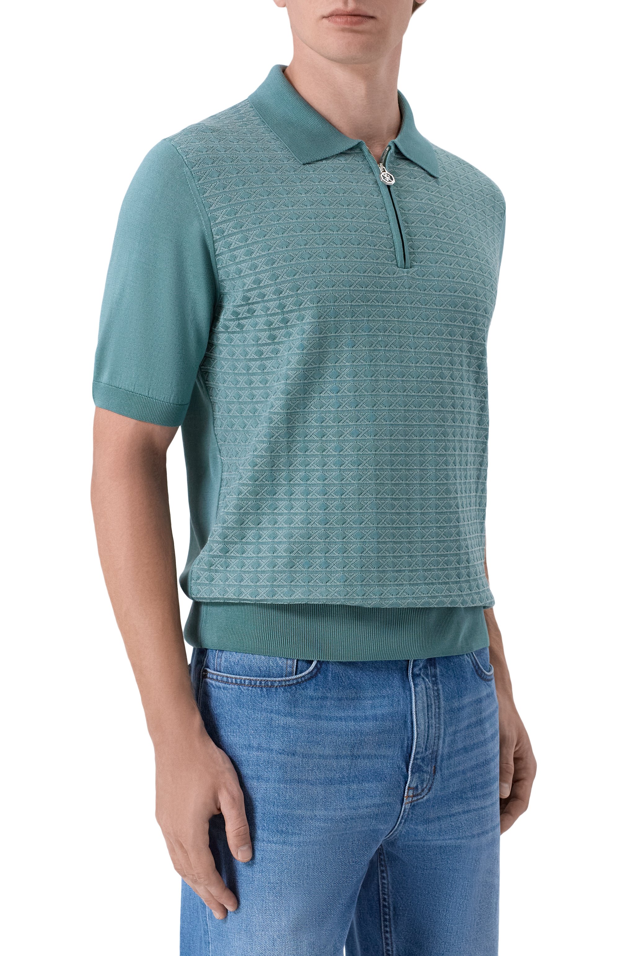 Поло из шелка и хлопка STEFANO RICCI, арт. K212038P31/F26194, фото 3