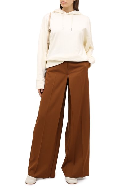 Хлопковое худи JIL SANDER кремового цвета по цене 52750 руб., арт. JPPR707515-WR248608, фото 2 Хлопковое худи JIL SANDER, арт. JPPR707515-WR248608, фото 2