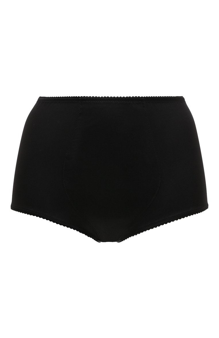 Женские трусы-шорты DOLCE & GABBANA черного цвета, арт. 02A18T/0N013 | Фото 1 (Материал внешний: Шелк; Нос: Не проставлено; Автоматизация состава: Проставлено)