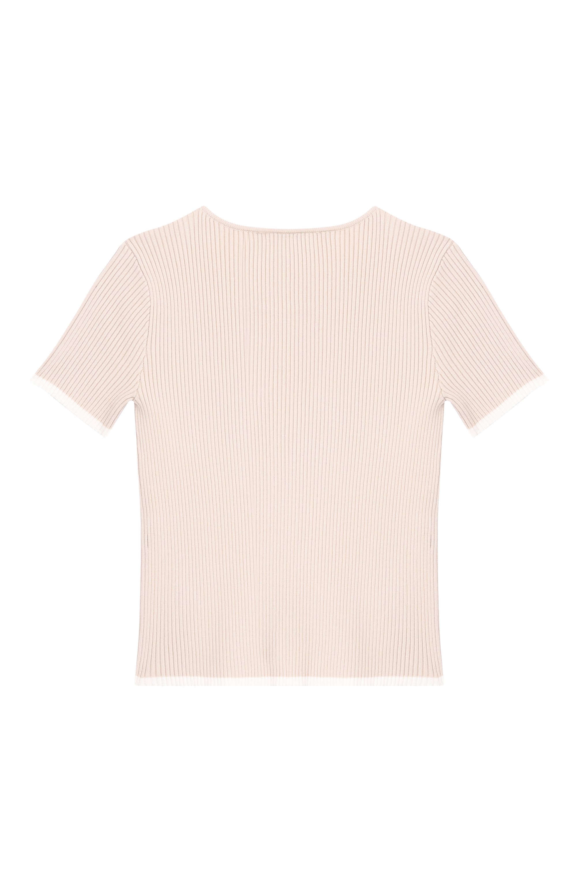 Комплект из футболки и юбки EMPORIO ARMANI светло-бежевого цвета по цене 31750 руб., арт. EG000767/AF22788, фото 3 Комплект из футболки и юбки EMPORIO ARMANI, арт. EG000767/AF22788, фото 3