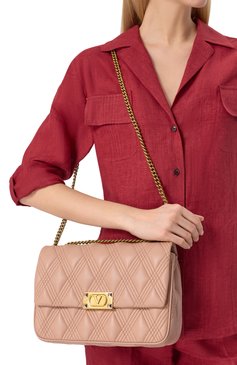 Женская сумка quiltie 67 large VALENTINO бежевого цвета, арт. 6W2B0R06/XCA | Фото 2 (Размер: large; Материал: Натуральная кожа; Автоматизация ТО: Проставлено; Автоматизация состава: Проставлено)