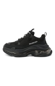 Женские текстильные кроссовки triple s BALENCIAGA черного цвета, арт. 544351/W2FB1 | Фото 3 (Материал внешний: Текстиль; Подошва: Платформа; Материал сплава: Проставлено; Материал утеплителя: Без утеплителя; Материал внутренний: Текстиль; Драгоценные камни: Проставлено; Стили: Кэжуэл; ширина носка стельки: 8,1, 8,3, 8,5, 8,7)