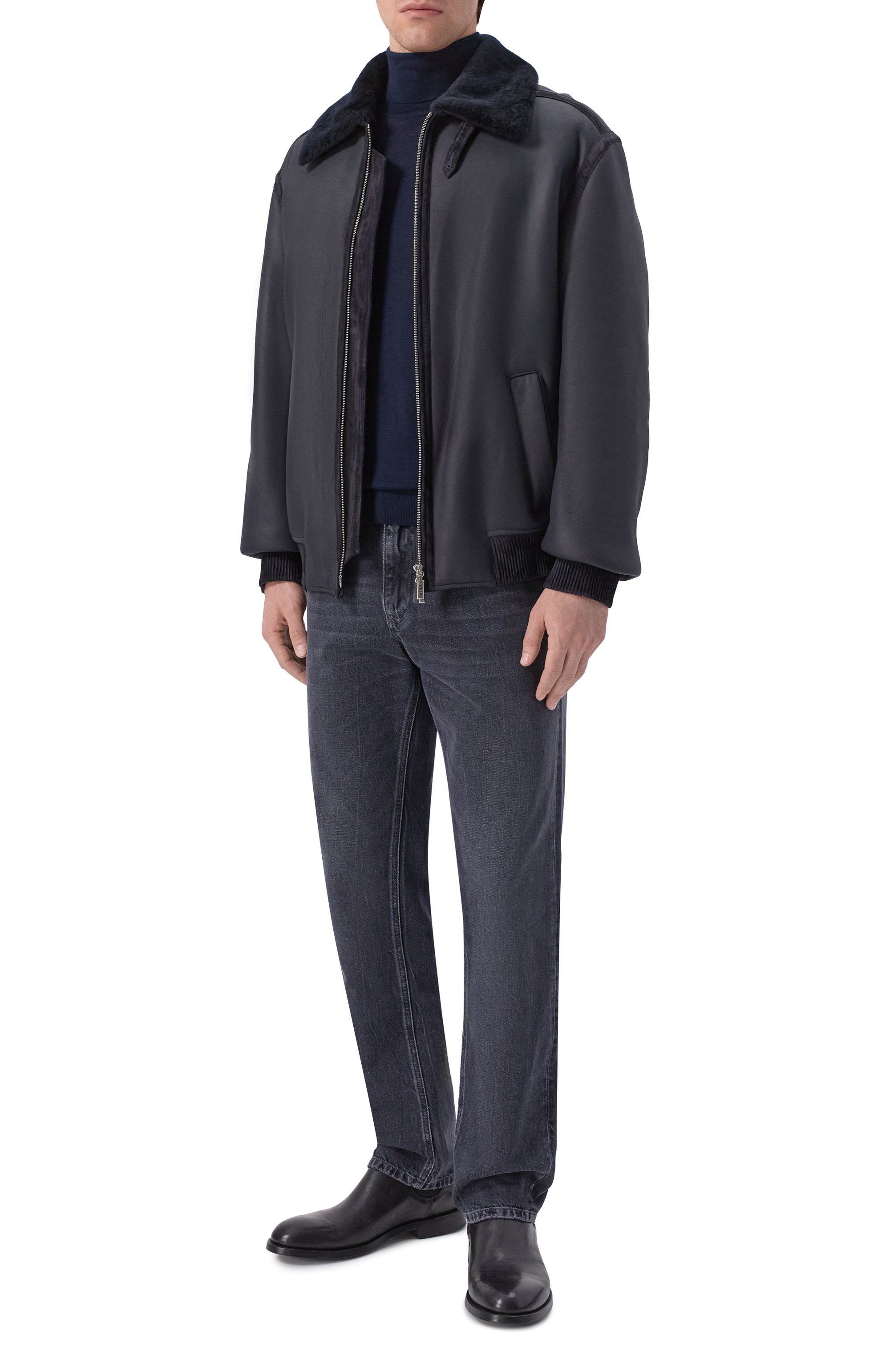 Дубленка ZILLI темно-синего цвета по цене 1500000 руб., арт. ASCA00M1969VFRI00_001, фото 2 Дубленка ZILLI, арт. ASCA00M1969VFRI00_001, фото 2