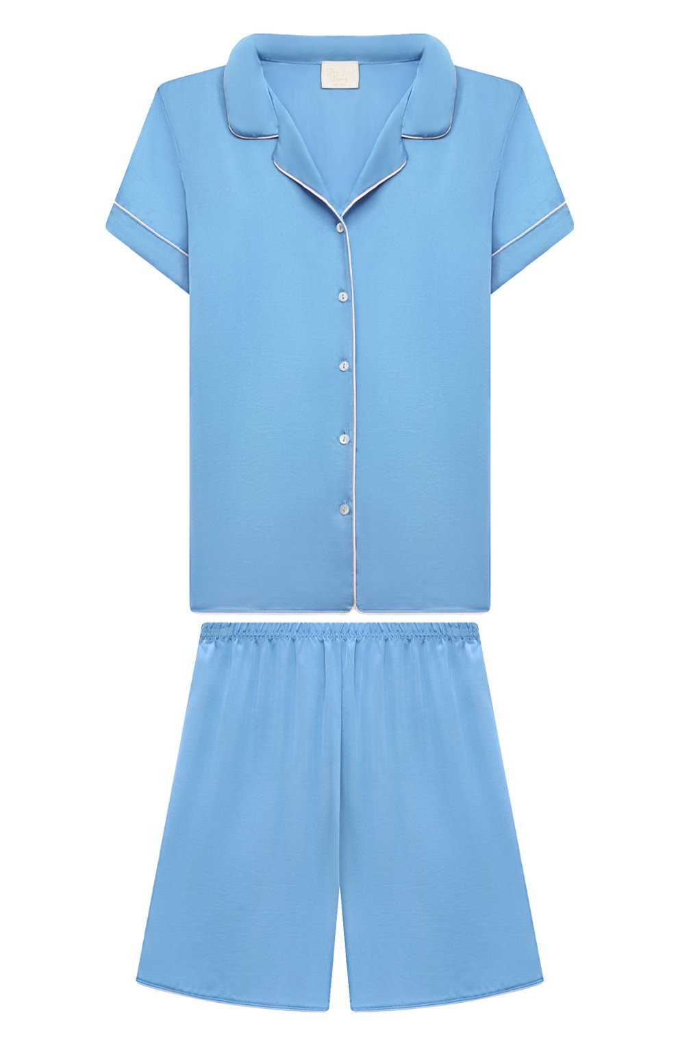 Пижама из вискозы STORY LORIS синего цвета по цене 17200 руб., арт. 36821, фото 1 Пижама из вискозы STORY LORIS, арт. 36821, фото 1