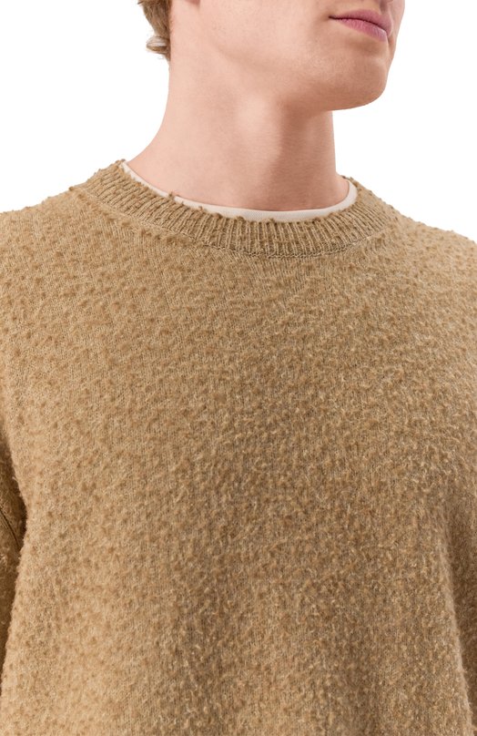 Джемпер из хлопка и шерсти Maison Margiela S50HL0033/M13108 Бежевый  S50HL0033/M13108 Фото 5