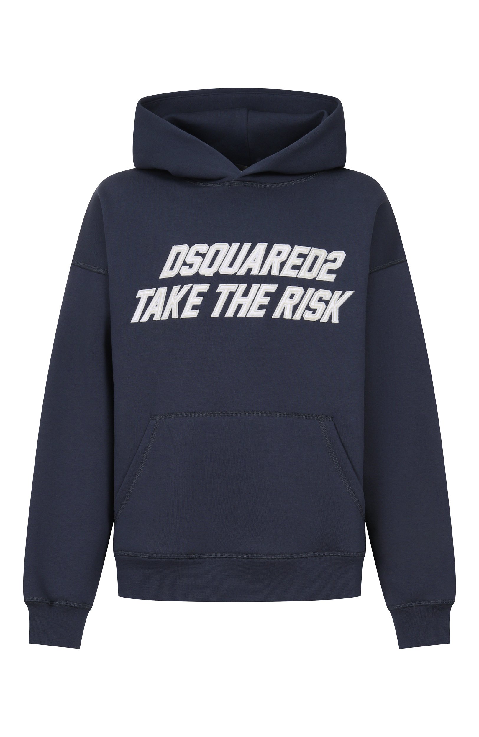 Хлопковое худи DSQUARED2 темно-синего цвета по цене 78700 руб., арт. S71GU0779/D25007, фото 1 Хлопковое худи DSQUARED2, арт. S71GU0779/D25007, фото 1