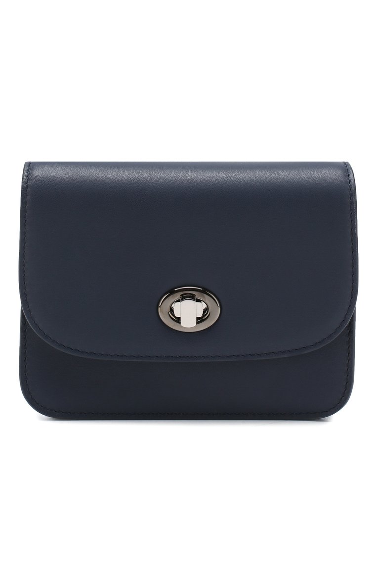 Женская поясная сумка flap pouch LORO PIANA темно-синего цвета, арт. FAI7095 | Фото 1 (Статус проверки: Проверена категория, Проверено; Размер: mini; Материал: Натуральная кожа; Ремень/цепочка: На ремешке; Стили: Классический)