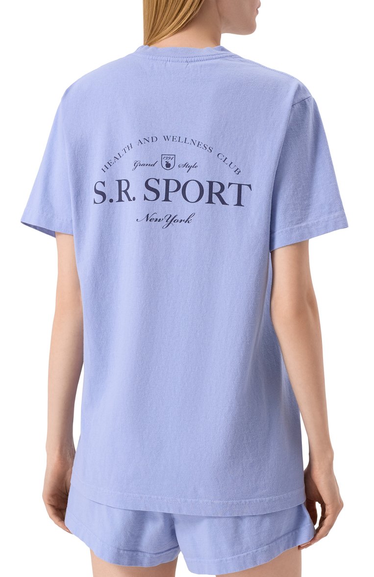 Хлопковая футболка SPORTY AND RICH, арт. T0043612201BL59, фото 1