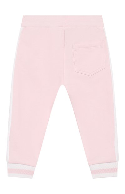 Хлопковые джоггеры MONNALISA белого цвета по цене 7160 руб., арт. 395401, фото 2 Хлопковые джоггеры MONNALISA, арт. 395401, фото 2