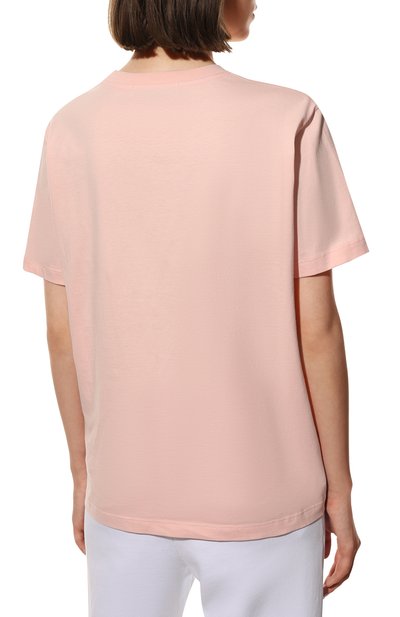 Хлопковая футболка MSGM розового цвета по цене 12800 руб., арт. 3241MDM540 227298, фото 4 Хлопковая футболка MSGM, арт. 3241MDM540 227298, фото 4