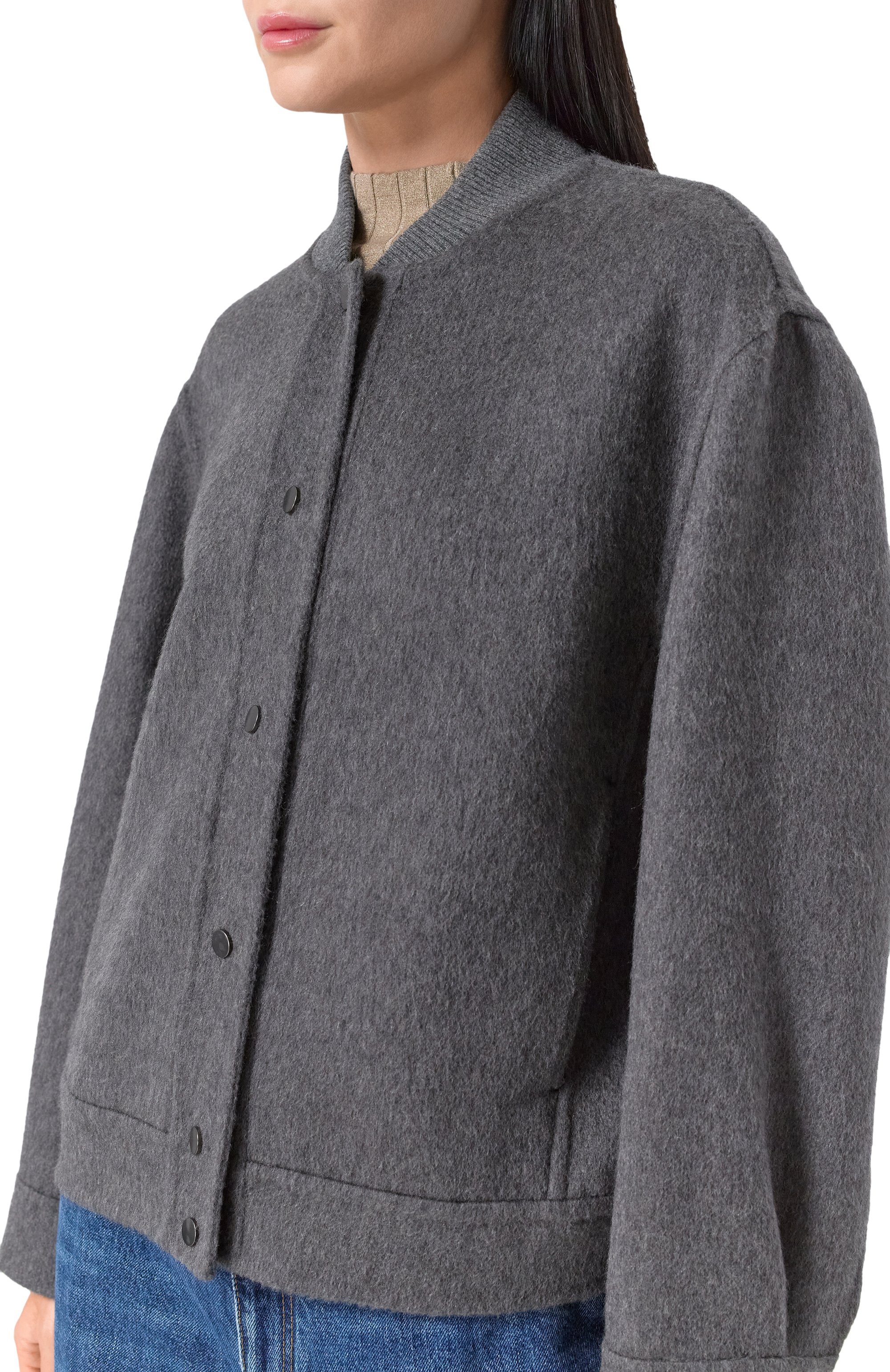 Кашемировый бомбер BRUNELLO CUCINELLI темно-серого цвета по цене 748500 руб., арт. MD5037937, фото 5 Кашемировый бомбер BRUNELLO CUCINELLI, арт. MD5037937, фото 5