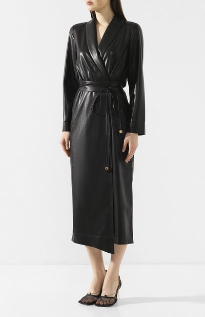 Платье NANUSHKA, арт. EMERY_BLACK_VEGAN LEATHER, фото 3