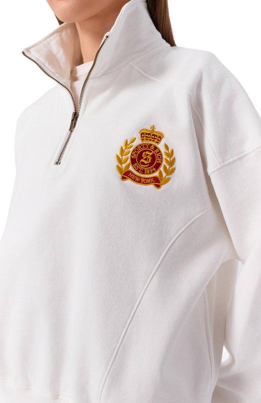 Хлопковый свитшот Sporty and Rich ST08162243WH01 Белый  ST08162243WH01 Фото 5