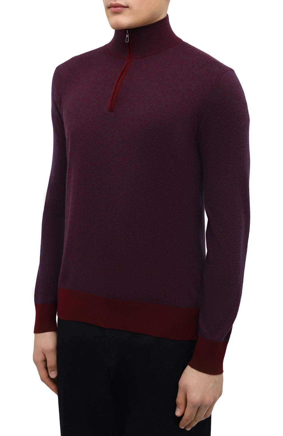 Кашемировый джемпер LORO PIANA бордового цвета по цене 89450 руб., арт. FAG4525, фото 3 Кашемировый джемпер LORO PIANA, арт. FAG4525, фото 3