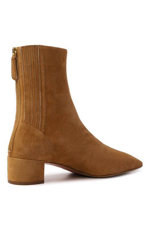 Замшевые ботильоны Saint Honore 35 Aquazzura SH0MIDB8/SUE Бежевый  SH0MIDB8/SUE Фото 5