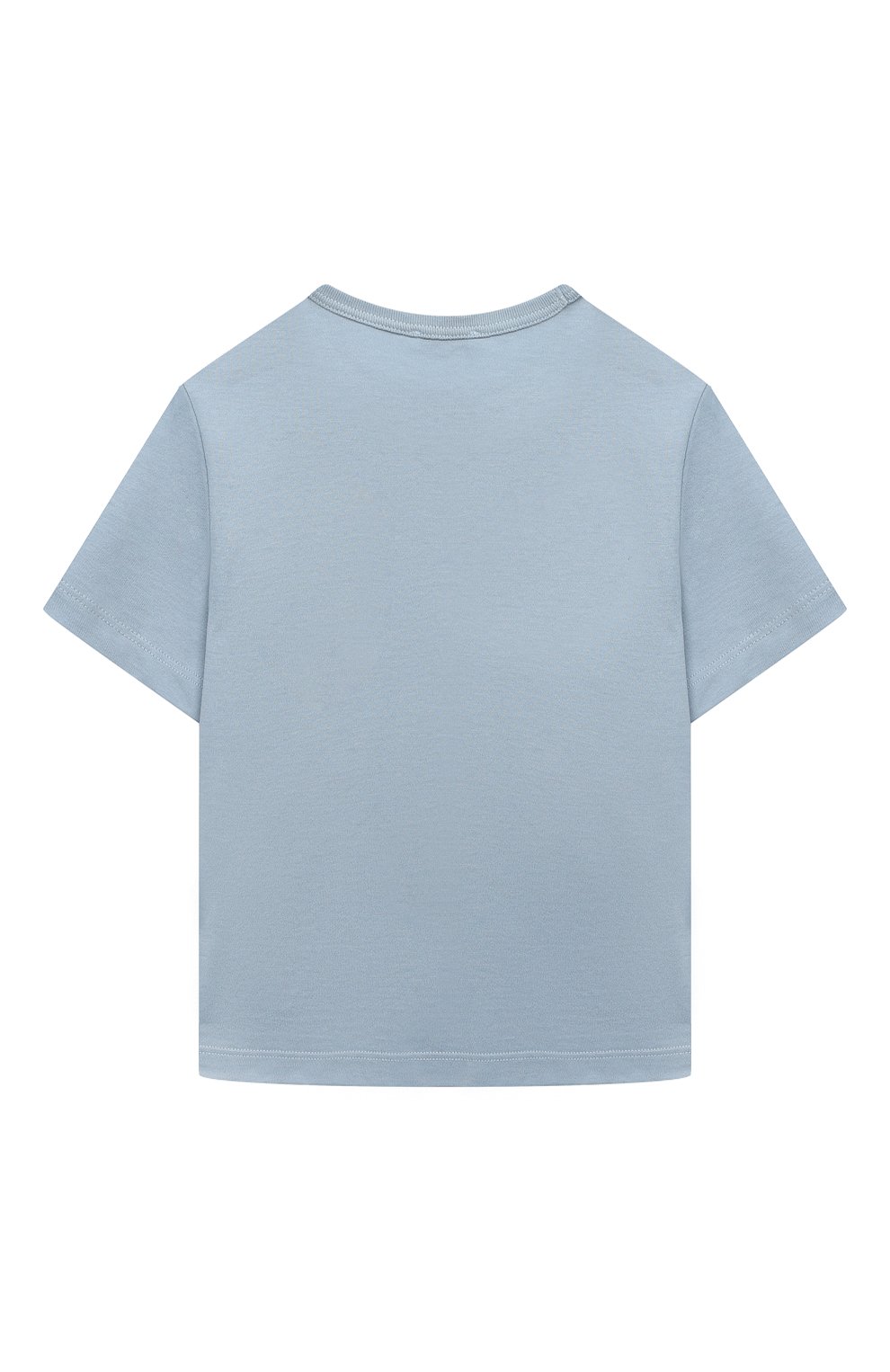 Хлопковая футболка DOLCE & GABBANA голубого цвета по цене 21200 руб., арт. L4JT7T/G7I20/8-14, фото 2 Хлопковая футболка DOLCE & GABBANA, арт. L4JT7T/G7I20/8-14, фото 2