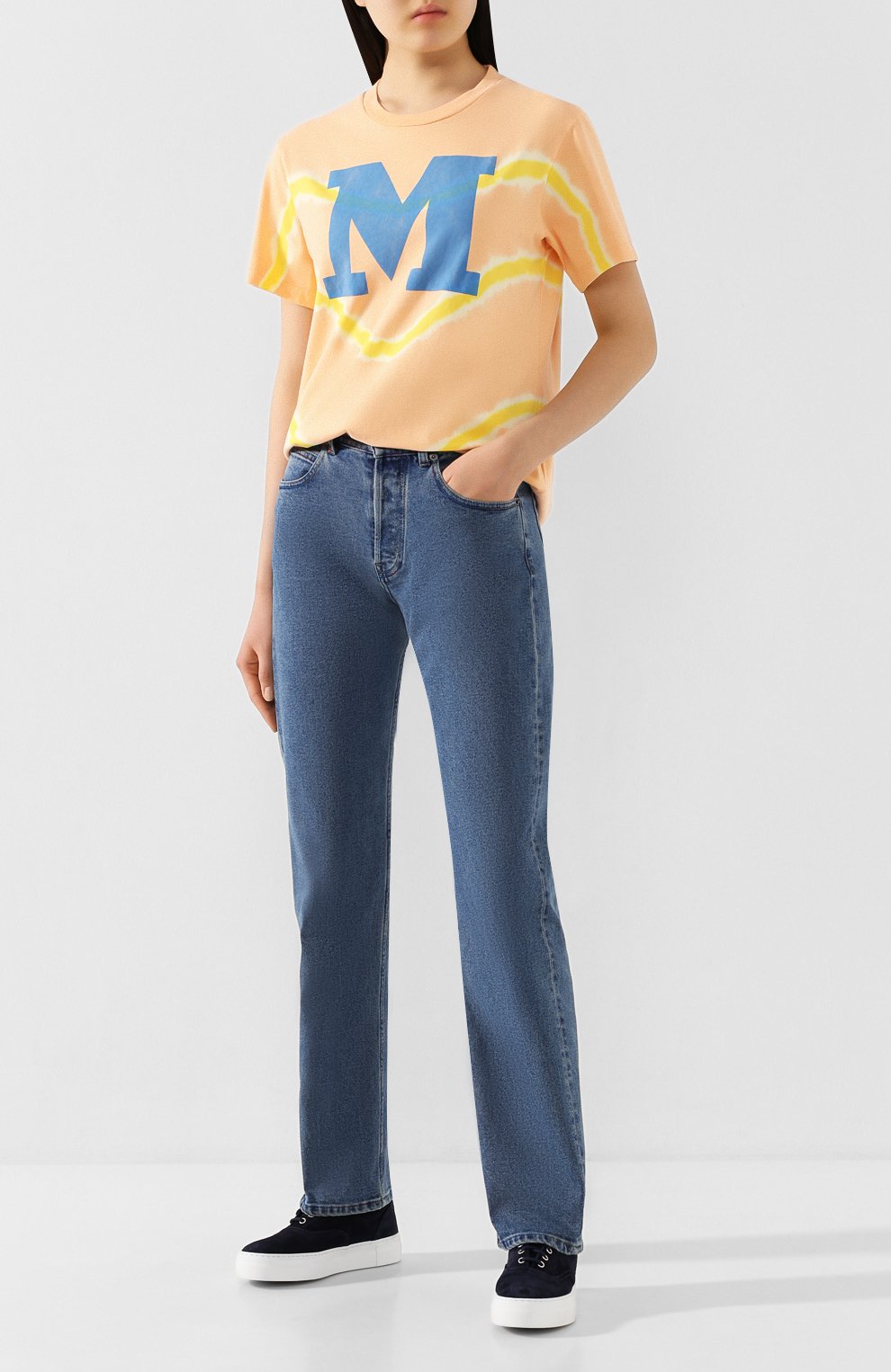 Хлопковая футболка M MISSONI желтого цвета по цене 25800 руб., арт. 2DL00021/2J002B, фото 2 Хлопковая футболка M MISSONI, арт. 2DL00021/2J002B, фото 2