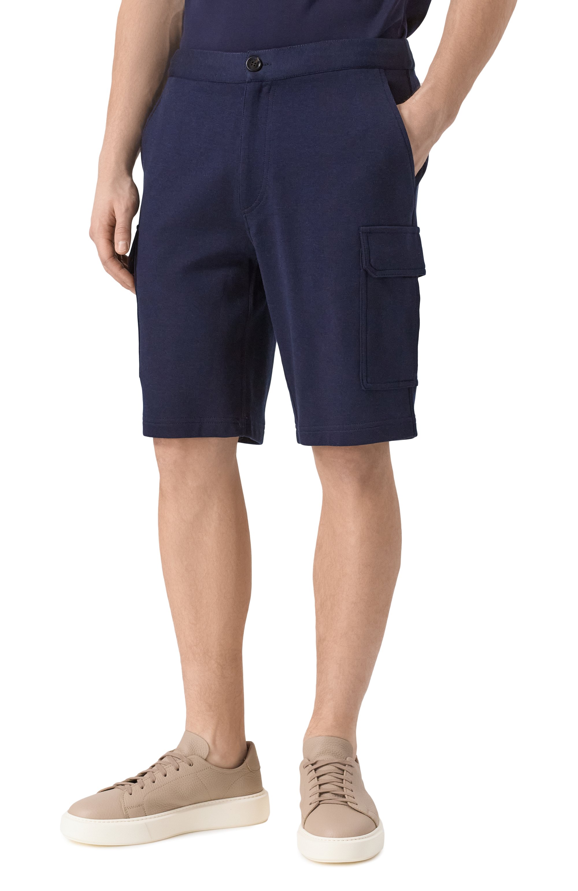 Шорты из хло�пка и кашемира BRUNELLO CUCINELLI, арт. MM8313222G, фото 3