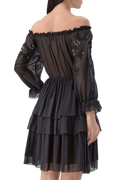 Платье из хлопка и шелка ERMANNO SCERVINO, арт. D484Q621XYR, фото 3