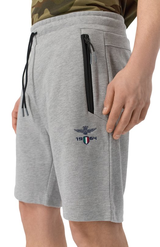 Хлопковые шорты Aeronautica Militare BF014F581 Серый  BF014F581 Фото 5