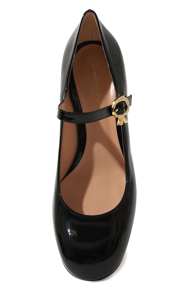 Женские лакированные туфли mary ribbon 45 GIANVITO ROSSI черного цвета, арт. G22101.45RIC.VERNER0 | Фото 6 (Материал внутренний: Натуральная кожа; Подошва: Плоская; Каблук высота: Низкий; Каблук тип: Устойчивый; Материал внешний: Натуральная кожа; Автоматизация состава: Проставлено; Автоматизация ТО: Проставлено)
