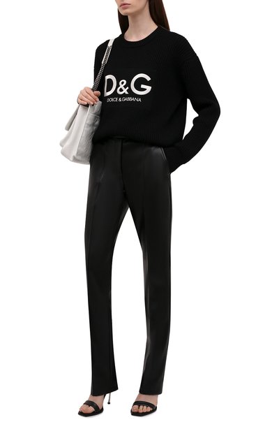Шерстяной свитер DOLCE & GABBANA черного цвета по цене 108500 руб., арт. FX243Z/JBVG5, фото 2 Шерстяной свитер DOLCE & GABBANA, арт. FX243Z/JBVG5, фото 2