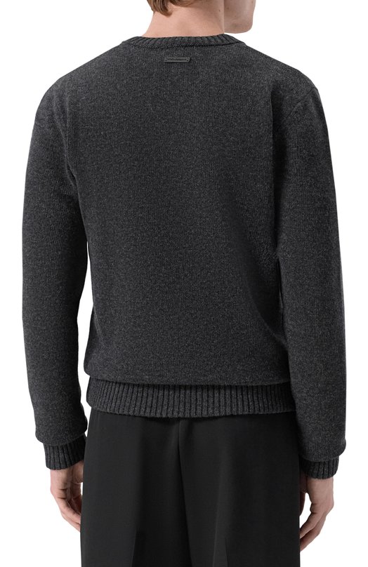Шерстяной пуловер Dolce & Gabbana GXY28T/JCVYA Серый  GXY28T/JCVYA Фото 4