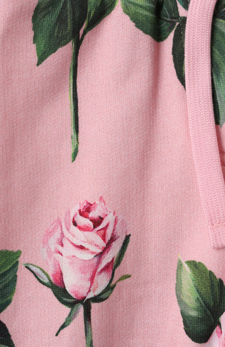 Детские хлопковые джоггеры DOLCE & GABBANA розового цвета, арт. L2JPC9/HS7P1 | Фото 3 (Нос: Не проставлено; Материал сплава: Проставлено; Кросс-КТ НВ: Джоггеры; Материал внешний: Хлопок; Ростовка одежда: 3 мес | 62 см, 6 мес | 68 см, 9 мес | 74 см, 24 мес | 92 см, 18 мес | 86 см, 12 мес | 80 см)