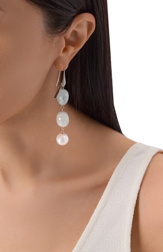 Серьги VieN 26-389 Голубой  26-389 Фото 2