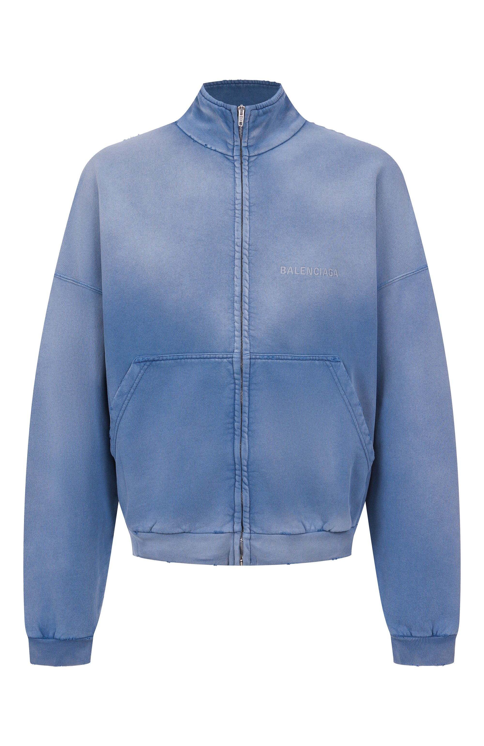 Хлопковая толстовка BALENCIAGA синего цвета по цене 189000 руб., арт. 836853/TSVP1, фото 1 Хлопковая толстовка BALENCIAGA, арт. 836853/TSVP1, фото 1