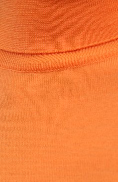 Женская шерстяная водолазка STELLA MCCARTNEY оранжевого цвета, арт. 362828/S1735 | Фото 5 (Женское Кросс-КТ: Водолазка-одежда; Материал внешний: Шерсть; Рукава: Длинные; Длина (для топов): Стандартные; Материал сплава: Проставлено; Драгоценные камни: Проставлено; Стили: Кэжуэл)