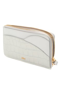 Женский кожаный футляр для кредитных карт CHLOÉ голубого цвета, арт. CHC21SP302D97 | Фото 3 (Материал: Натуральная кожа; Нос: Не проставлено)