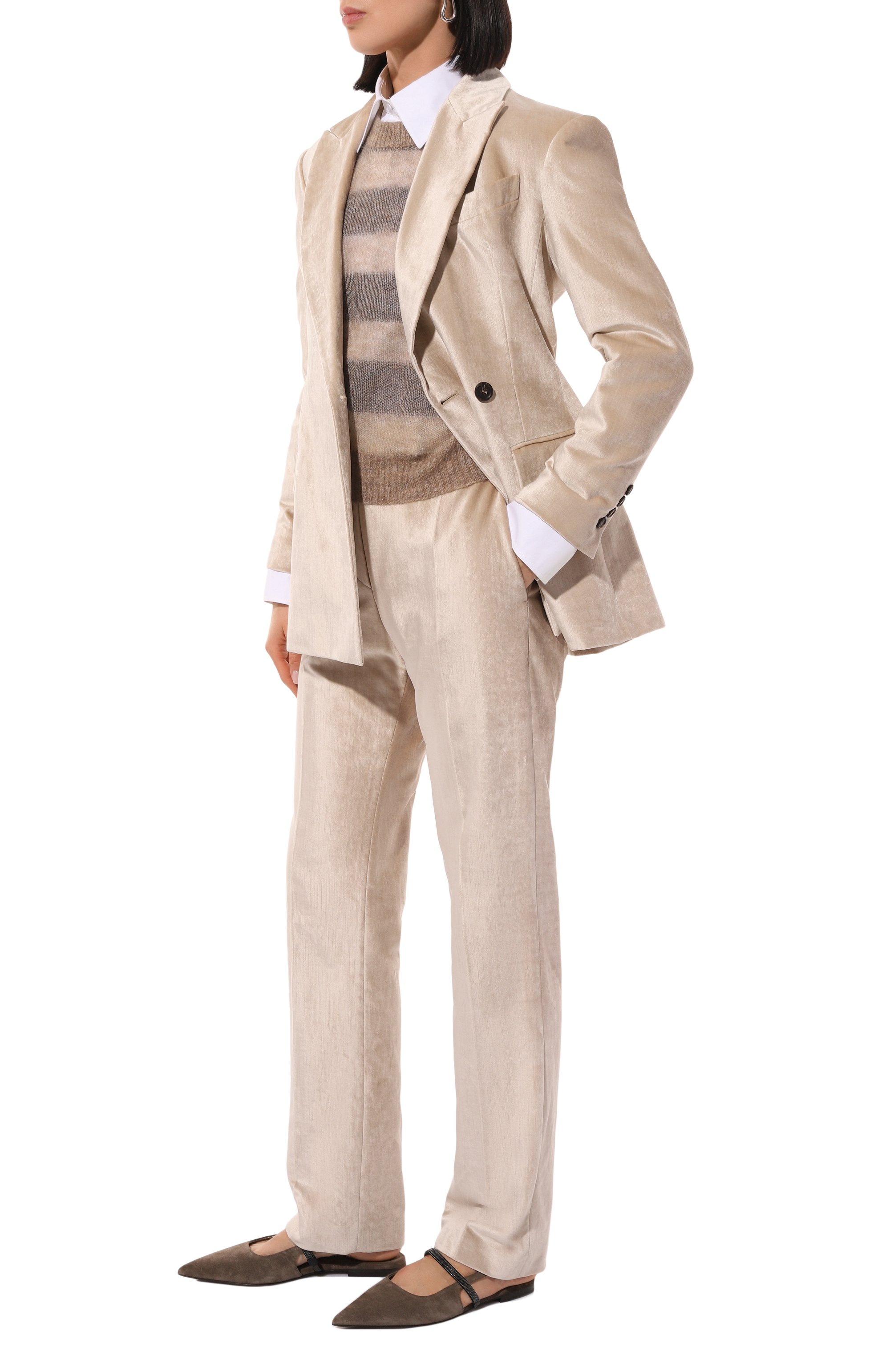 Бархатные брюки BRUNELLO CUCINELLI, арт. MP581P8717, фото 2