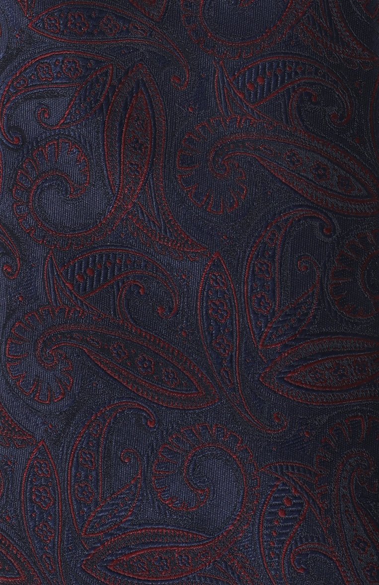 Мужской шелковый галстук CORNELIANI темно-синего цвета, арт. 25U302-2520308 | Фото 4 (Материал: Текстиль, Шелк; Нос: Не проставлено; Принт: С принтом)