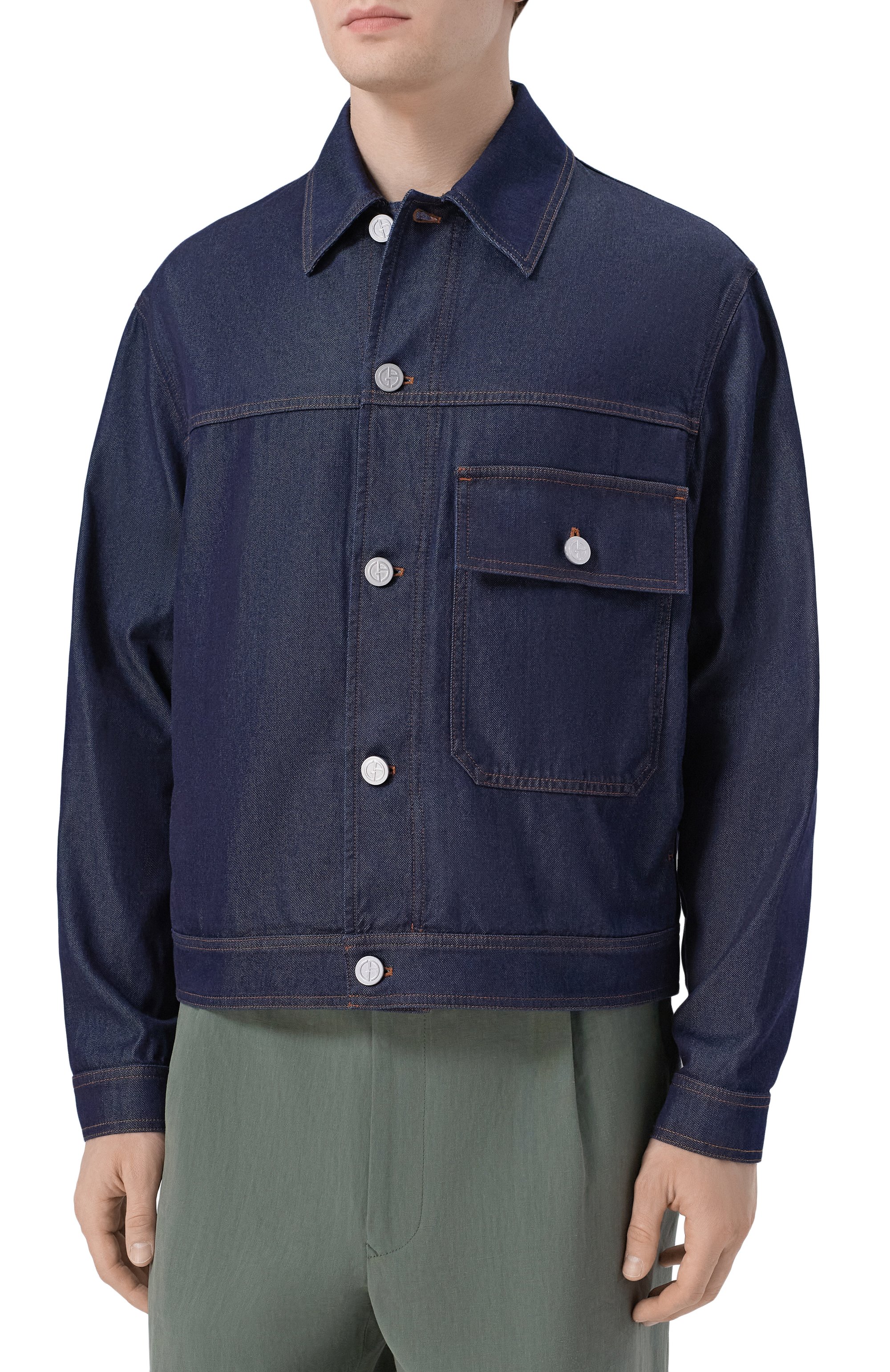 Куртка из хлопка и шелка GIORGIO ARMANI, арт. GM003460/AF24651, фото 3