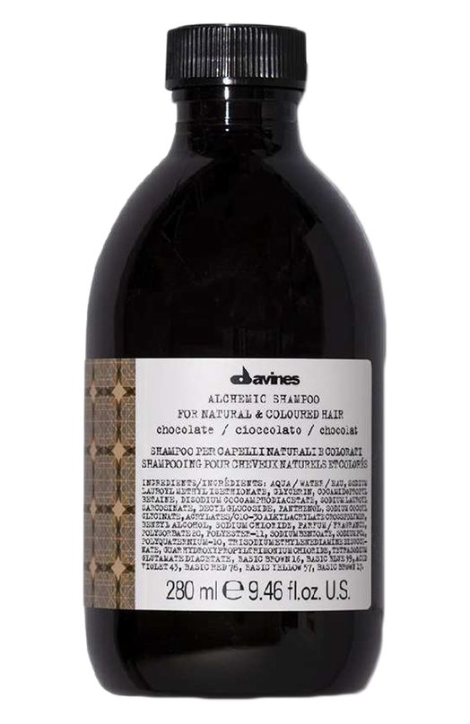 фото Шампунь для натуральных и окрашенных волос alchemic, шоколад (280ml) davines