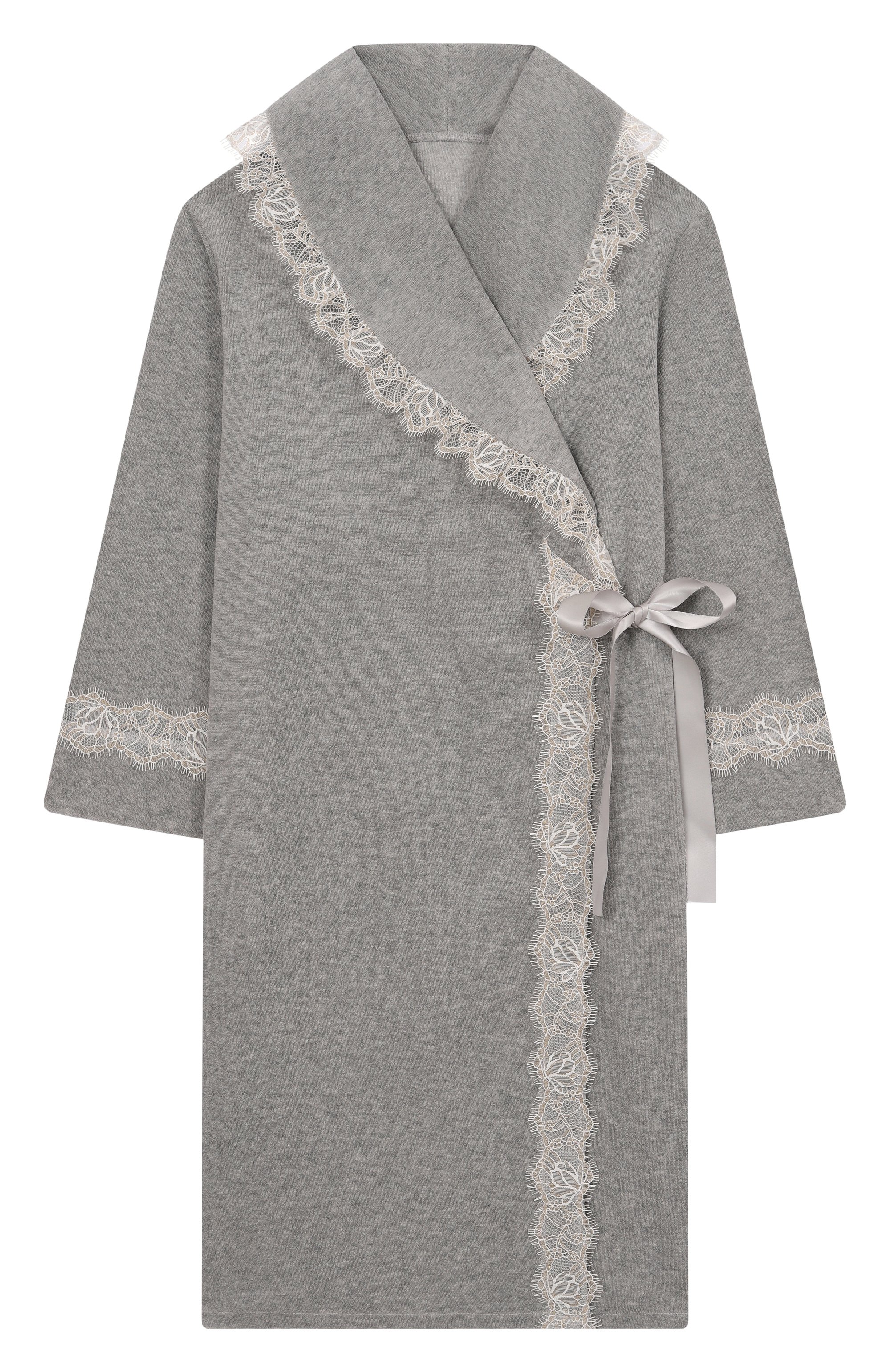 Хлопковый халат AMIKI CHILDREN серого цвета по цене 16450 руб., арт. SIM0NE, фото 1 Хлопковый халат AMIKI CHILDREN, арт. SIM0NE, фото 1