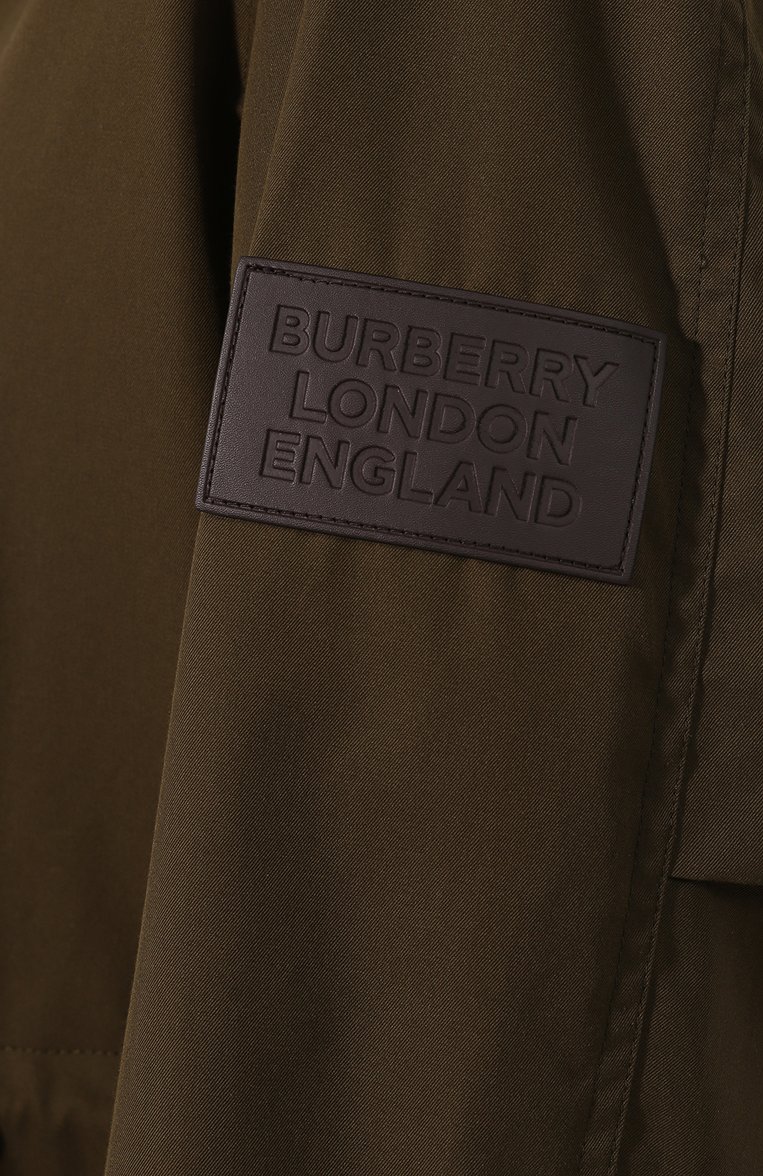 Женская парка polzeath BURBERRY хаки цвета, арт. 8017119 | Фото 5 (Материал подклада: Хлопок; Материал внешний: Хлопок; Рукава: Длинные; Статус проверки: Проверено; Стили: Классический; Кросс-КТ: Куртка; Материал сплава: Проверено, Проставлено; Драгоценные камни: Проставлено)