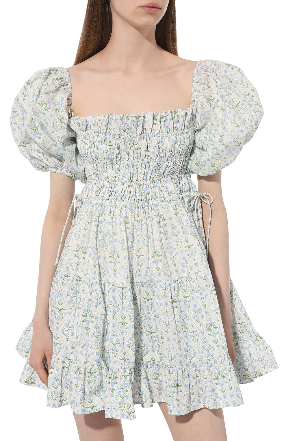 Хлопковое платье PALM NOOSA голубого цвета по цене 38650 руб., арт. KUB DRESS, фото 3 Хлопковое платье PALM NOOSA, арт. KUB DRESS, фото 3