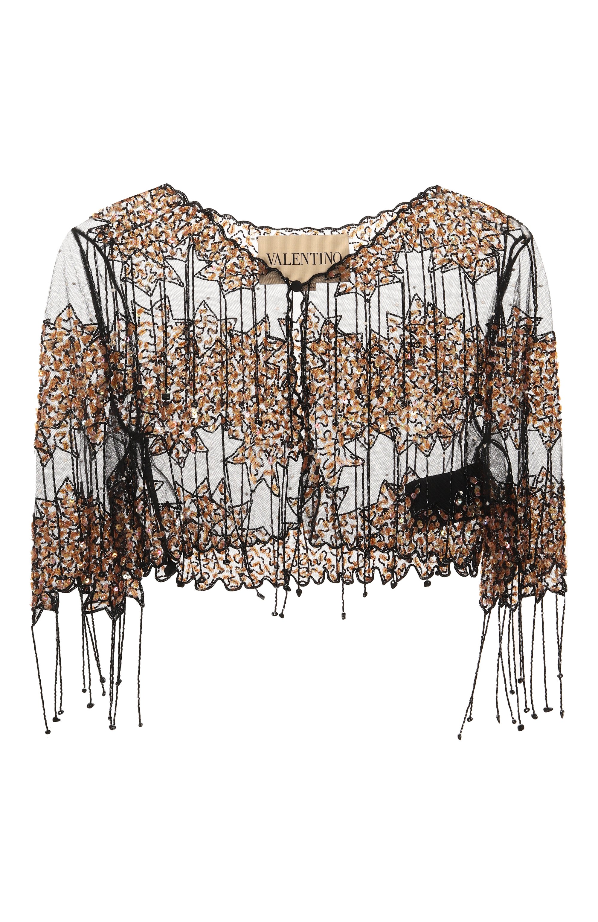 Болеро с отделкой пайетками VALENTINO, арт. 7B3CE4S09D2, фото 1
