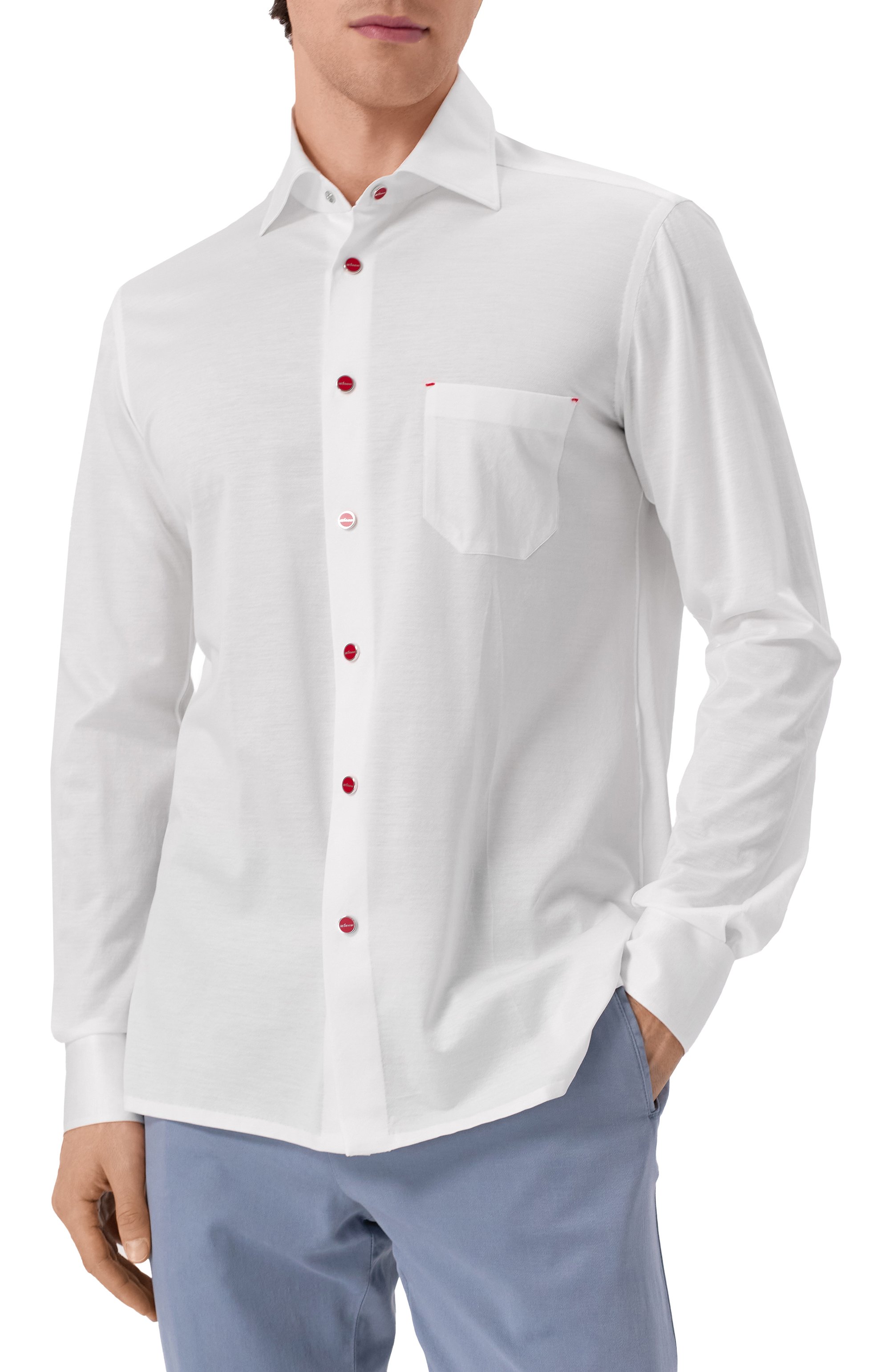 Хлопковая сорочка KITON, арт. UMCNERPH0923401, фото 3