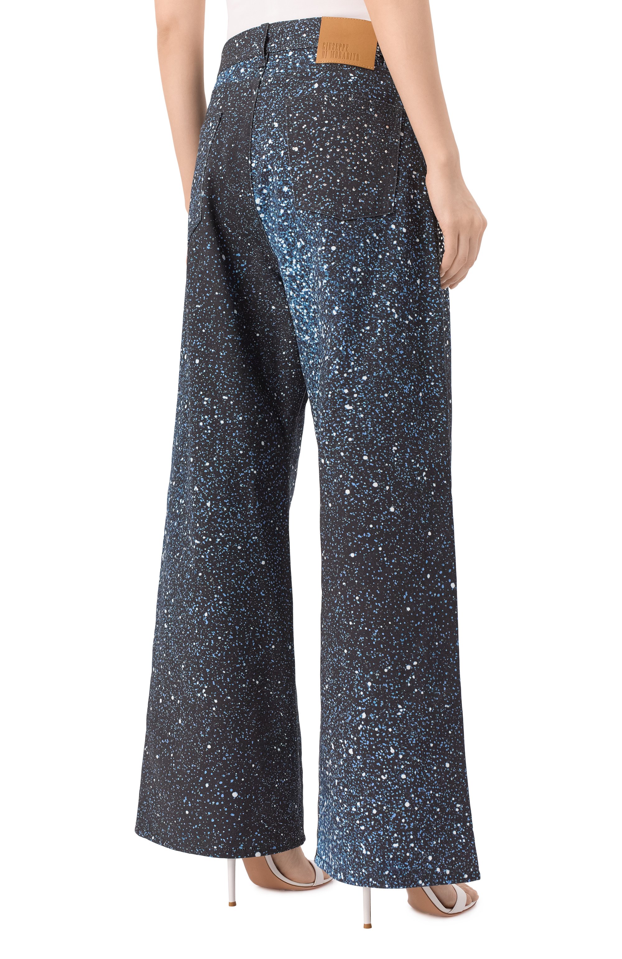 Джинсы с отделкой стразами GIUSEPPE DI MORABITO, арт. 04SSDNP049C 04455, фото 4