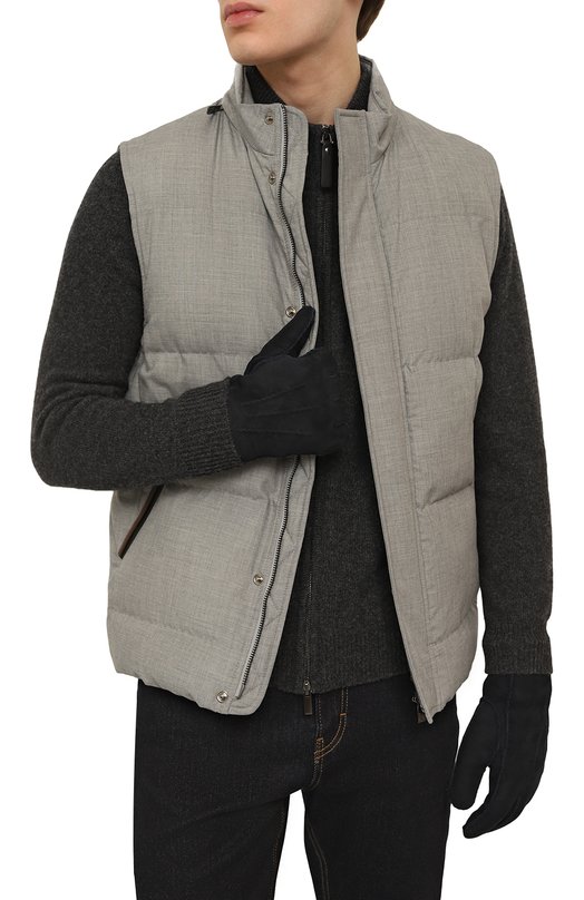 Перчатки из овчины Corneliani 94Q317-9420579 Синий  94Q317-9420579 Фото 2