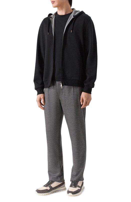 Хлопковая футболка Brunello Cucinelli M0B138440 Чёрный  M0B138440 Фото 2