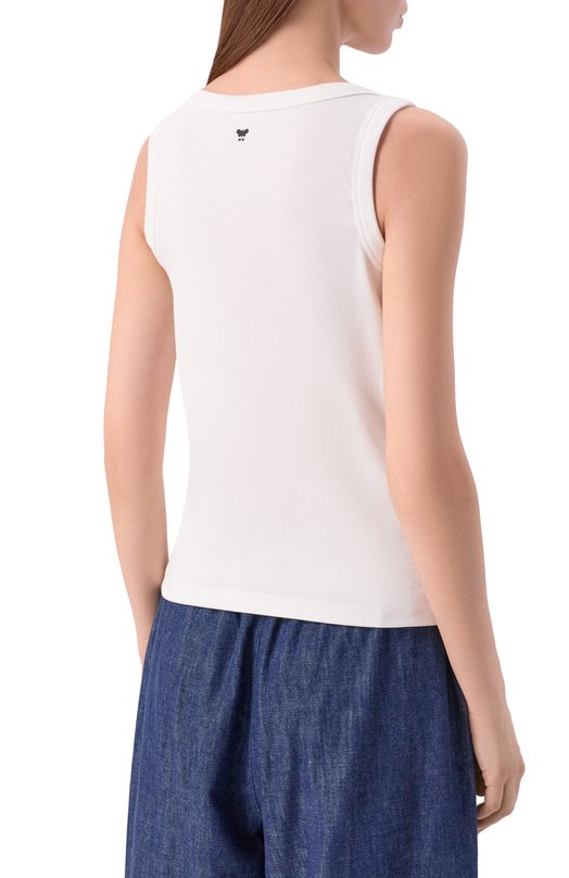 Хлопковая майка Weekend Max Mara WKDMULTIC Белый  WKDMULTIC Фото 4