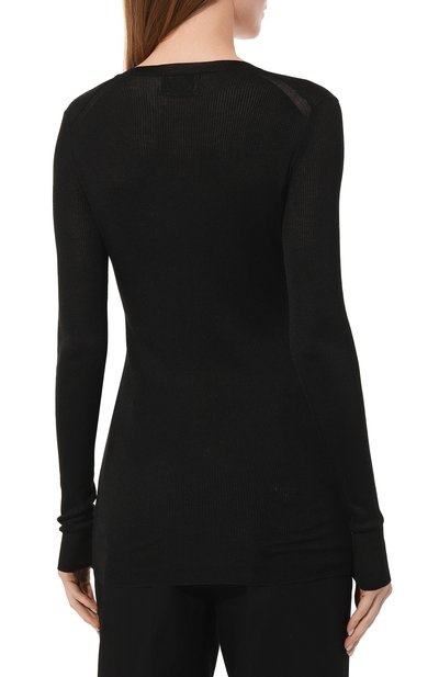 Шелковый пуловер PRADA, арт. P24D1L-1D7A-F0002-202, фото 4